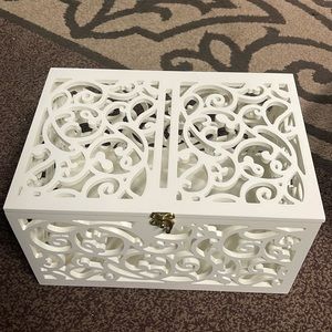 Smaller stunning hand painted wedding card box!